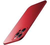 Sitthyw Coque Ultra Fine(0,3 mm) pour iPhone 15 Plus, Finition Matte Housse Rigide PC Protection Complète d'Objectif de Caméra, Étui Ultra Slim et Légère Anti-Rayures Bumper Case Cover, Rouge