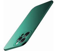 Sitthyw Coque Ultra Fine(0,3 mm) pour iPhone 15 Pro, Finition Matte Housse Rigide PC Protection Complète d'Objectif de Caméra, Étui Ultra Slim et Légère Anti-Rayures Bumper Case Cover, Vert foncé