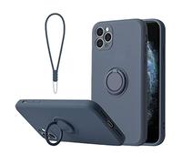 Sitthyw iPhone 13 Pro Max Coque avec Anneau Support à 360°& Silicone Bracelet étui Protection Housse Ring Stand Antichoc Bague de Voiture magnétiques Case Cover pour iPhone 13 Pro Max, Gris