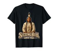 Sitting Bull Native Pride Lakota Sioux Chief T-Shirt Graphique avec Valeur