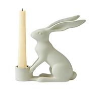 Sitting Bunny Candle Holder | Resin, 7.9in X 3.9in | Easter Indoor Rabbit Candlestick For Garden, Balcony, Lawn | Spring Home Decor Centerpiece