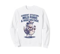 Situation Actuelle Panique légère Grenouille Haute Tension Sweatshirt