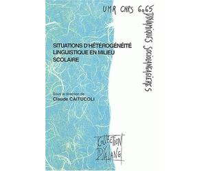 Situations d'hétérogénéité linguistique en milieu scolaire
