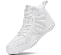 situkeke Chaussures de Boxe pour Hommes Respirantes Wrestling Shoes Chaussures de Boxe Professionnelle Professionnel Résistant À l'usure Unisex Blanc 46 EU