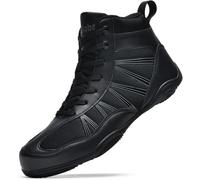 situkeke Chaussures de Boxe pour Hommes Respirantes Wrestling Shoes Chaussures de Boxe Professionnelle Professionnel Résistant À l'usure Unisex Noir 39 EU