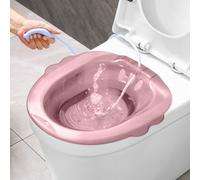 Sitz Bath pour hémorroïdes baignoire de baignoire de Sitz portable sur les toilettes post-partum portable avec des trous drainage et un ridet ridet Largement places siège large 4, pour