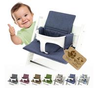 Sitzkissen Housse de Rechange Coussin Réducteur Compatible avec Stokke Tripp Trapp pour Chaise Haute Haute Chaise Haute Mod. 2 (org Marine)