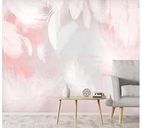 siuayosdj Papiers peints Décoration de salon Plume rose Papier peint 3D Papier peint Décoration d'intérieur, 3D, 430 x 300 cm