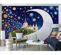 siuayosdj Papiers peints pour la décoration du salon, papiers peints pour la décoration intérieure, peinture murale abstraite en couleur, 3D, 430x300cm