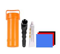 SIUKE Kit de réparation PVC pour bateau gonflable, Kit de réparation SUP avec patchs en PVC et colle pour gonflables Kit de réparation de stand-up paddle portable avec clé pour planche de surf de rade