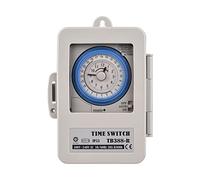 SIUKE Mechanical Timer, Commutateur de minuterie mécanique 24 Heures Classe IP53 Boîtier de Commutation de minuterie électrique programmable AC 100-240V Intervalle de 15 Minutes 96 Fois on/Off avec