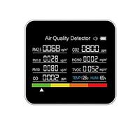 SIUKE Moniteur de la qualité de l'air, Moniteur de qualité de l'air 9 en 1 Compteur de Détecteur de TVOC HCHO PM2.5 PM1.0 PM10 Détection d'humidité de la température avec Fonc