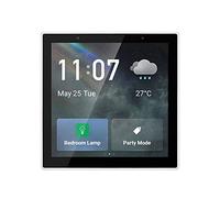 SIUKE Smart Home Control Panel, Smart Home Control Panel Multi-Fonctionnel WiFi Smart Scene Interrupteur Mural BT Fonction APP Télécommande avec écran tactile LCD 4 Pouces Horloge Date Température A