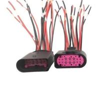 Siuku connecteur Voiture 1J0973737 1J0973837 14 Broches/Voies Connecteur De Phare Mâle Ou Femelle Câble Herness 1J0 973 737 1J0 973 837(1set Male Female)