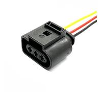 Siuku connecteur Voiture Compatible avec VW pour J&etta pour Golf 1 Jeu De Connecteurs Femelles De Capteur De Voiture À 3 Broches 3,5 Mm Série 1J0973723 1J0 973 723(with 18AWG wire)