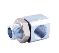 Siuku Lambda Sonde O2 Adaptateur de connecteur de sonde Lambda M18x1.5 avec coudée à 90° et écrou