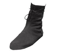 SIULAS Bottes en Cuir PU - Renaissance Medieval Cosplay Boots Bottes de Moto à Lacets Combat Vintage Distressed Bottes en Cuir PU Bottes de Mode pour Femmes et Hommes Cosplay,Noir,40