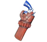 SIULAS Étui de Protection de Revolver en Cuir PU - Étui de Support de cun en Similicuir réglable - Accessoire de Costume Steampunk GN - pour Costume de Performance, Accessoires Cos,Marron