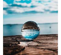 Siumir Boule de cristal avec support K9 - 80 mm - En verre transparent - Pour la méditation, la décoration, la photographie