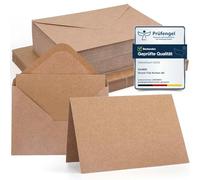 Siumir Lot de 50 Cartes Pliantes A6 avec Enveloppes C6 Assorties - Créatives pour Créer, Écrire ou Imprimer