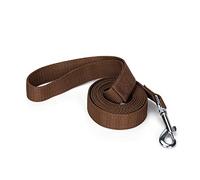 Siumouhoi Laisse de dressage en nylon résistante pour chien, corde de traction de 1 pouce de large, 1,8 m / 3 m / 4,5 m de long, pour chiens de petite et moyenne taille (Marron, 1,8 m)