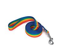 Siumouhoi Laisse de dressage en nylon solide et durable de 1,8 m, corde de traction de 2,5 cm de large, pour chiens de petite et moyenne taille (arc-en-ciel, 1,8 m)