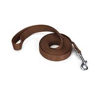 Siumouhoi Laisse de dressage pour chien en nylon solide et durable, corde de traction de 2,5 cm de large, 1,8 m, 3 m, 4,6 m de long, pour chiens de petite et moyenne taille (marron, 3 m)