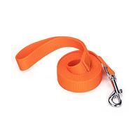 Siumouhoi Laisse de dressage robuste et durable de 1,8 m en nylon pour chien, corde de traction de 2,5 cm de large, pour chiens de petite et moyenne taille (Orange, 1,8 m)