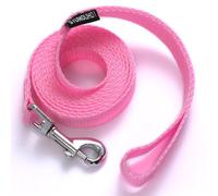 Siumouhoi Laisse pour chiot/chien de 1,8 m - Laisse solide de style traditionnel avec crochet facile à utiliser, idéale pour les chiens de petite, moyenne et grande taille (rose, 1,6 cm x 1,8 m)