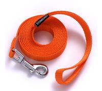 Siumouhoi Laisse pour chiot/chien de 1,8 m - Laisse solide de style traditionnel avec crochet facile à utiliser, idéale pour les chiens de petite, moyenne et grande taille (orange, 1,6 cm x 1,8 m)
