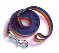 Siumouhoi Laisse pour chiot de 1,8 m, solide de style traditionnel avec crochet facile à utiliser, idéale pour les chiens de petite, moyenne et grande taille (arc-en-ciel, 1,6 cm x 1,8 m)