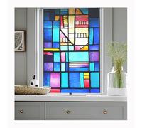 Siunwdiy Autocollants De Fenêtre Décoratifs Politique De Confidentialité Film Auto-Adhésif Givré Stickers Vitraux D'Église Film pour Fenêtre Vitrail,R,60x180cm(24x70inch)