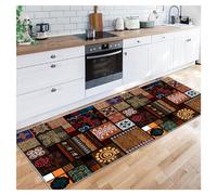 Siunwdiy Bohème Tapis Couloir Long 140X200CM Antiderapant Chemin Multicolore Tapis de Cuisine Devant Evier au Metre Lavable Doux Polyester Tapis D'EntréE Interieur Absorbant,Personnalisable