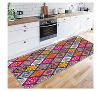 Siunwdiy Bohème Tapis de Cuisine 70X120cm antidérapant Lavable Tapis Cuisine Long Doux Couleur coloré Tapis Cuisine Devant evier pour Chambre à Coucher couloirs Salon Cuisine