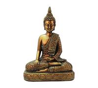 Siunwdiy Bouddha Figure Thaï Bouddha Statue Decofigur Zen Buddha Rétro Assis Sculpture Sculpture Ornements Intérieur Accueil Décoration De Maison,d'or