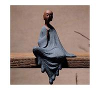 Siunwdiy Chanceux Statue De Buddha Ornements, Statue De La Méditation, La Méditation Home Décor Jardin Intérieur Ou Extérieur Feng Shui Méditation Yoga Figurines,Enlightenment