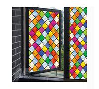 Siunwdiy Film De Fenêtre Anti-UV Stickers Vitraux D'Église,Film De Fenêtre Adhésif Statique Décor Intimité Verre Dépoli Autocollant De,Film Autocollant Opaque Film De Vitrail,J,80x200cm