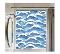 Siunwdiy Film Décoratif d'Intimité Style Décoratif Moderne Motif Ondulé Adhésif Statique Fini Dépoli Bloque Les UV pour Portes et Fenêtres de Toutes Les Pièces,A45,40x120cm