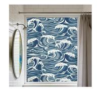 Siunwdiy Film Décoratif d'Intimité Style Décoratif Moderne Motif Ondulé Adhésif Statique Fini Dépoli Bloque Les UV pour Portes et Fenêtres de Toutes Les Pièces,B45,60x120cm