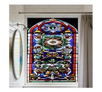 Siunwdiy Film Décoratif d'Intimité Style Féerique Motif Patchwork de Sirènes Adhésif Statique Fini Dépoli Bloque Les UV pour Portes et Fenêtres de Toutes Les Pièces,E44,30x80cm