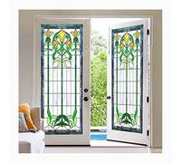 Siunwdiy Film vitrail intimité, Autocollants de fenêtre givré,F,40x100cm(16x39inch)