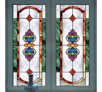 Siunwdiy Film vitrail occultant fenetres Anti-UV Intimité Auto-Adhésif Autocollant De Fenêtre pour Salle De Bains Glissement Porte Plafond,Film occultant fenetre electrostatique,A,40x80cm(16"x32")