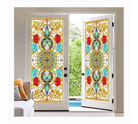 Siunwdiy Film Vitrail occultant pour fenêtre Salle de Bain,Film De Fenêtre Intimité La Fenêtre Vitre Autocollant Opaque Décoratif Vitrail Film pour Vitre,14,40x100cm(16x39inch)