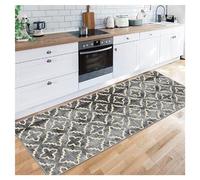 Siunwdiy Gris Tapis Cuisine Devant Evier Tapis De Couloir 100x130cm Lavable Antiderapant Long Absorbant Moderne Motifs Classique Tapis De Salon Chambre Géométrie