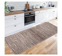 Siunwdiy Motifs Géométriques Brun Rectangle Tapis de Salon Chambre pour Les Chambres Tapis Cuisine Devant evier Tapis de Couloir Lavable antiderapant Long Absorbant,40X60CM
