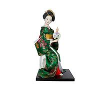Siunwdiy Poupée Japonaise de Geisha Ornements Artisanat Japonais Statuettes Résine Creative Folk Ethnique Figurine Cadeau pour Magasin Home Jardinage Chambre Bureau,L,12" (30cm)