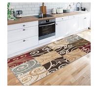Siunwdiy Tapis Couloir Long 100X300cm Moderne Oriental Vintage Motif - Tapis de Passage à Poil Court Doux Multicolore - Tapis Entree Interieur Long - Tapis de Couloir au Metre