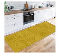 Siunwdiy Tapis Cuisine Devant Évier,50x100cm, Lavable Antidérapant, Moderne Motifs Géométriques, Jaune, pour Salon, Chambre, Couloir, Facile à Entretenir