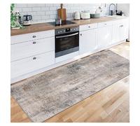 Siunwdiy Tapis de Couloir 100X150CM Antidérapant Tapis de Passage Long Brun Clair Tapis de Cuisine Lavable Doux Microfibre Motif Abstrait Tapis de Sol,Tapis Entree Interieur Long