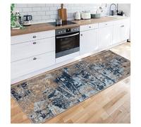 Siunwdiy Tapis de Couloir Marron Antidérapant Paillasson 100x160cm d'Entrée Intérieur Long Tapis Chemin de Cuisine Devant Evier Absorbant Lavable en Machine Tapis de Sol Entrée pour Hall Couloir